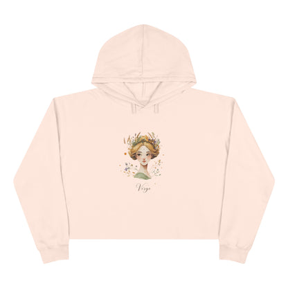 Floral Femme Crop Hoodie: Cozy Sweatshirt for Women, Casual Outfits, Gift for Her, Fall Fashion, Stylish Layering