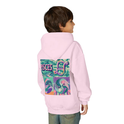 Pisces Youth Hoodie, Trendy Zodiac Sweatshirt for Teens, Astrological Gift, Astrology Lover Apparel, Perfect for Birthdays and Celebrations