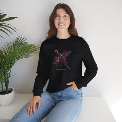 Wild Spirit Crewneck Sweatshirt — Abstract Stag Graphic