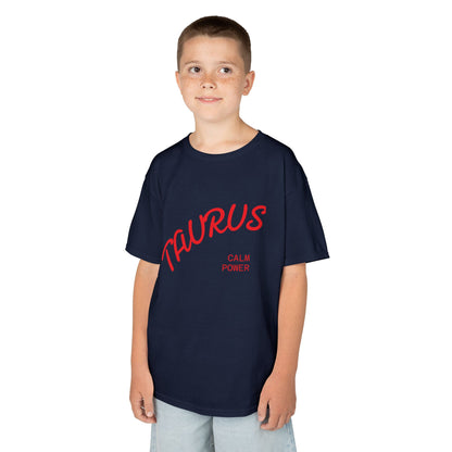 Taurus Kids Tee - Calm Power Graphic, Astrology Shirt, Zodiac Sign Gift, Birthday Apparel, Trendy Kids Wear