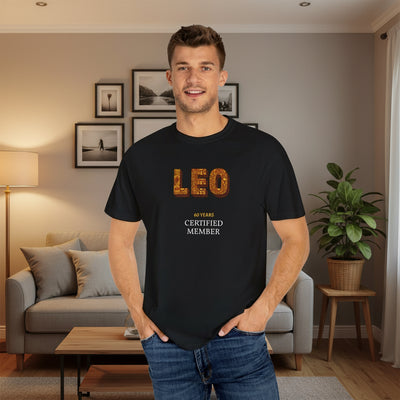 Personalised Leo Certified Member T‑Shirt — Zodiac Birthday Tee