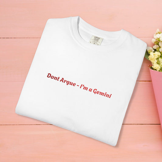 Dont Argue I'm a Gemini T-Shirt | Zodiac Birthday Shirt | Astrological Sign Tee