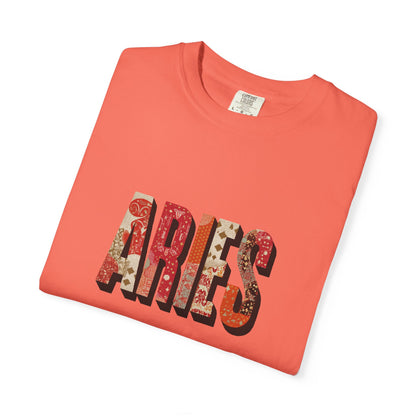 Aries Inspired Unisex Garment-Dyed T-Shirt | Astrology Gift, Zodiac Tee, Birthday Apparel, Horoscope Shirt