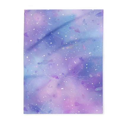 Cosmic Dream Fleece Blanket | Soft Throw for Cozy Nights, Gift for Stargazers, Celestial Home Décor, Space Lover Blanket, Galaxy Design