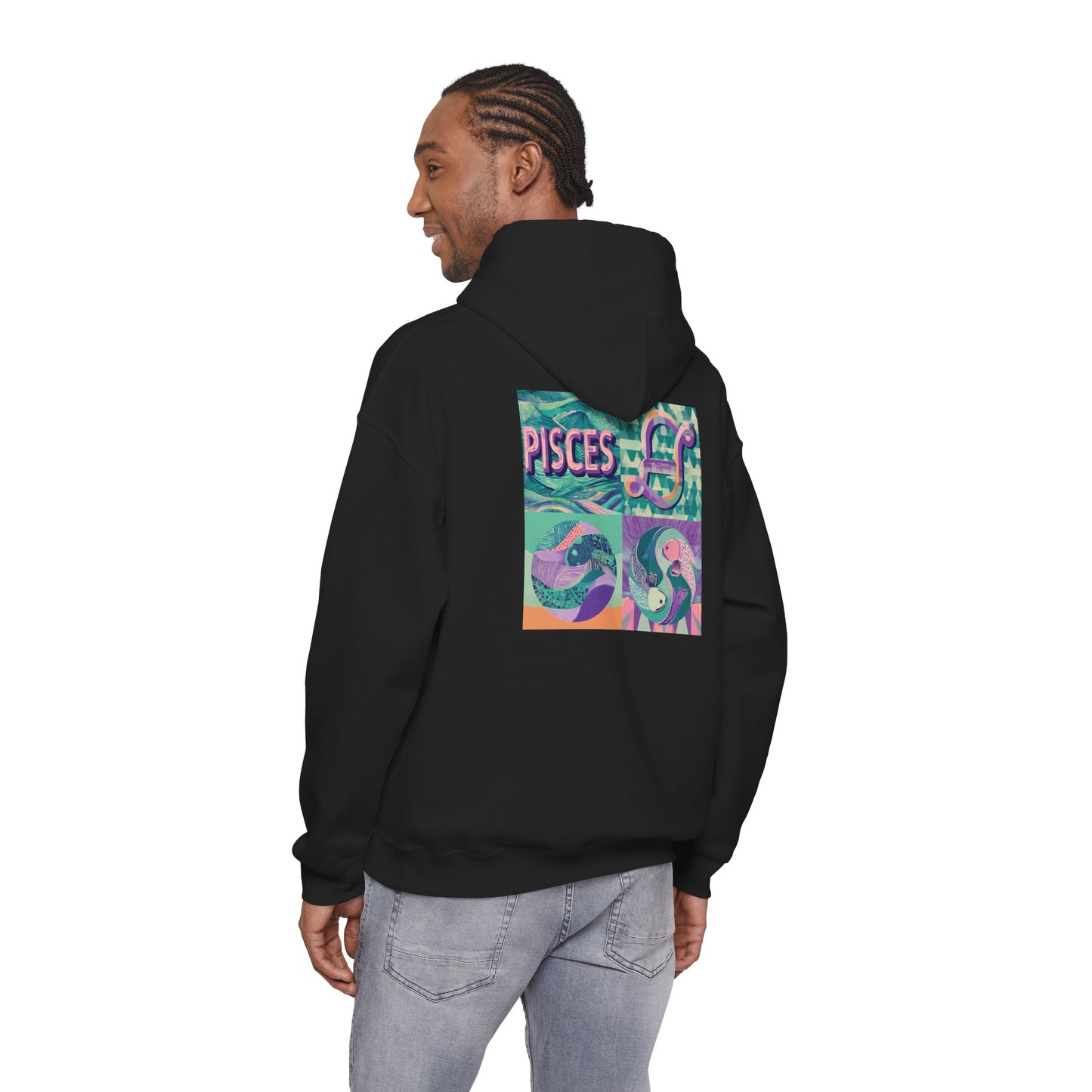 Pisces Graphic Hoodie for Zodiac Lovers, Astrology Gift, Cozy Sweatshirt, Horoscope Apparel, Birthday Clothing, Unisex Style