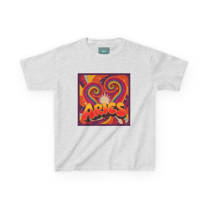 Aries Kids Cotton Tee, Fun Graphic Tee for Astrology Lovers, Birthday Gift for Kids, Trendy Youth Apparel, Zodiac Sign T-Shirt