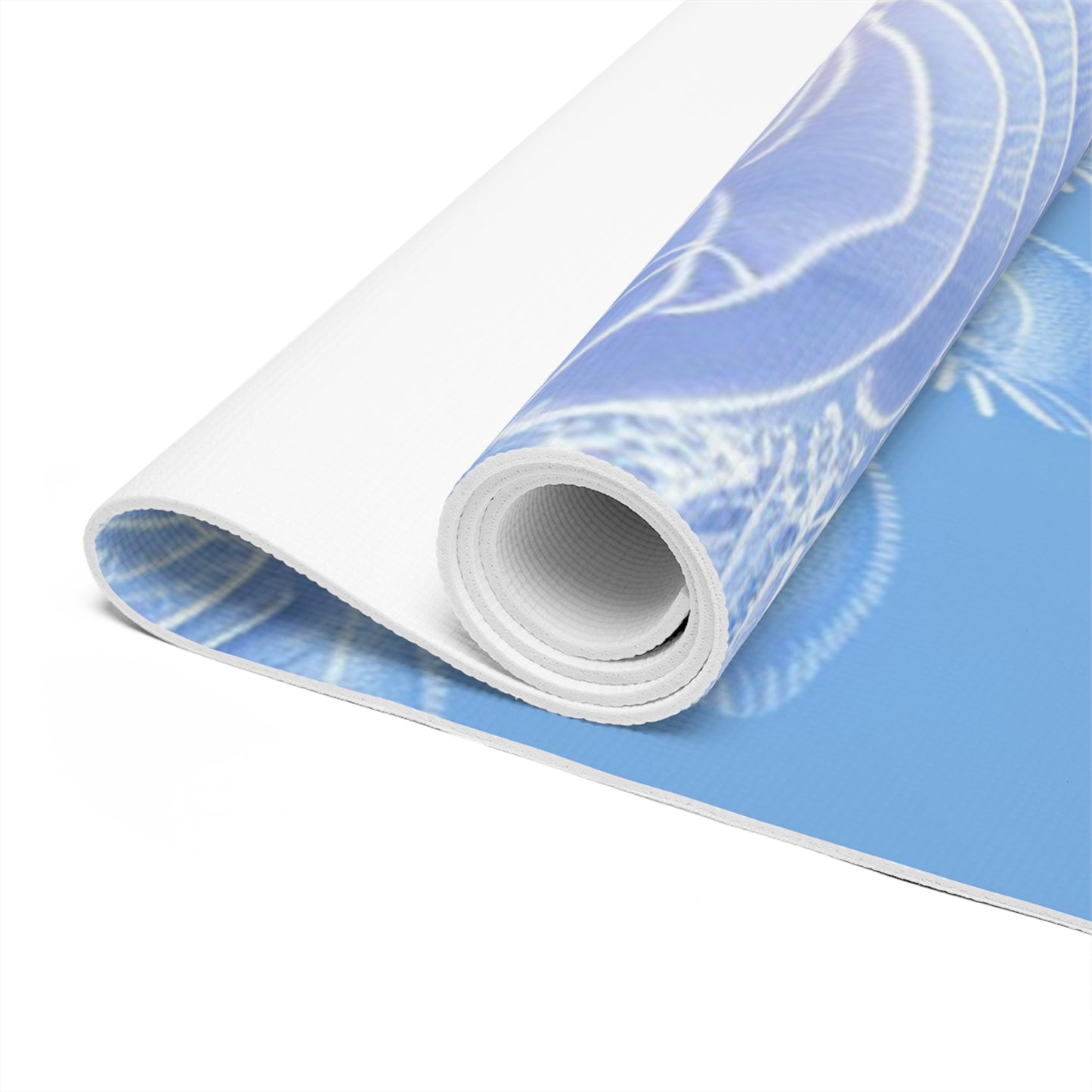 Libra Air Element Spiritual Foam Yoga Mat - Zodiac Harmony Floral Design, Astrology Meditation Gift, Celestial Balance Mat