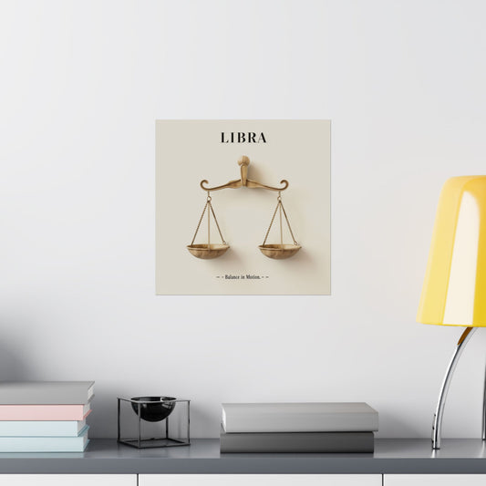 Libra Zodiac Poster - Aesthetic Horoscope Wall Art ♎