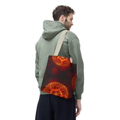 Fiery Abstract Tote Bag, Bohemian Style Bag, Unique Art Tote, Summer Beach Bag, Gift for Her