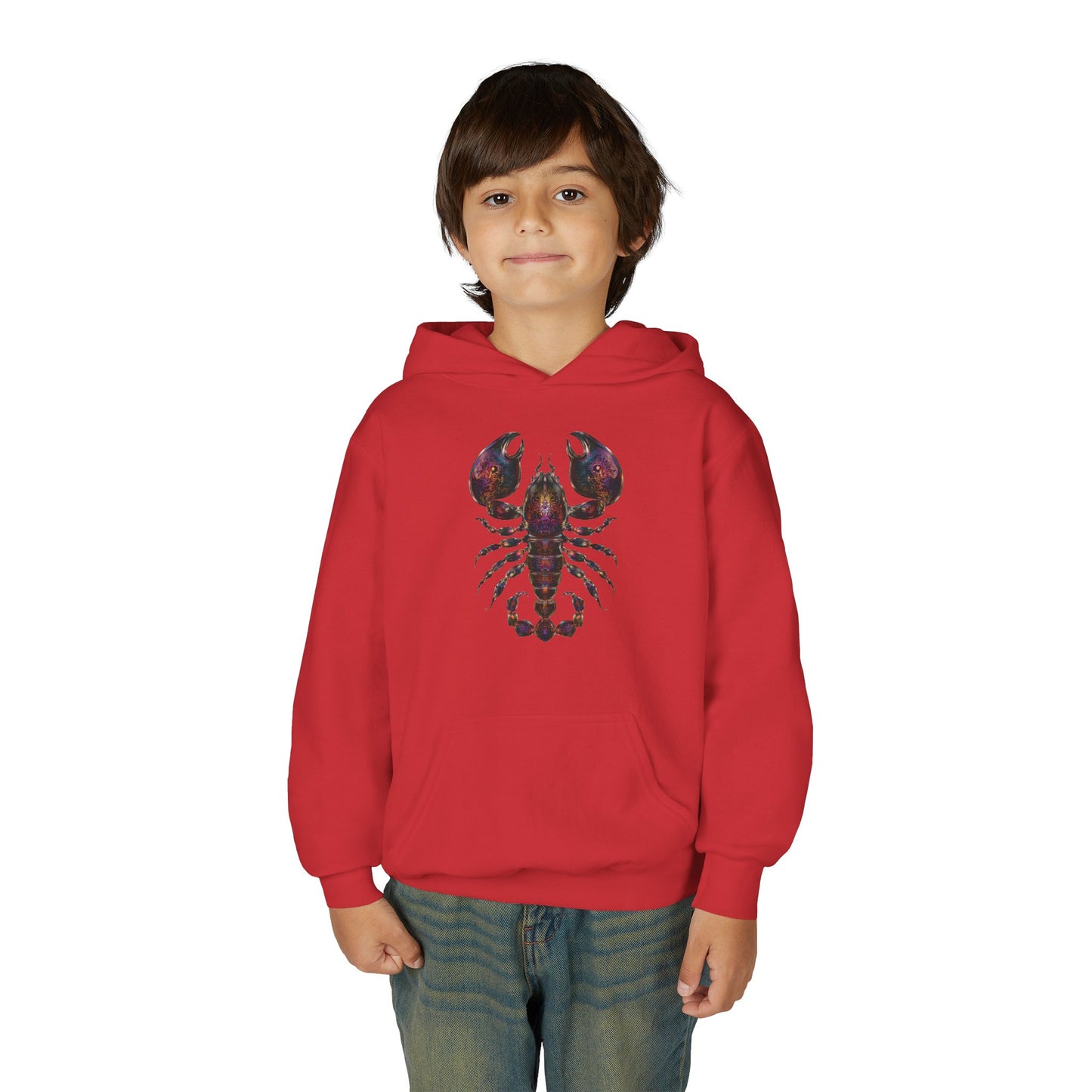 Water Element Scorpio Youth Hoodie | ♏ Mystical Scorpion | Psychedelic Zodiac Sweatshirt