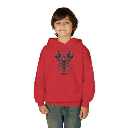 Water Element Scorpio Youth Hoodie | ♏ Mystical Scorpion | Psychedelic Zodiac Sweatshirt