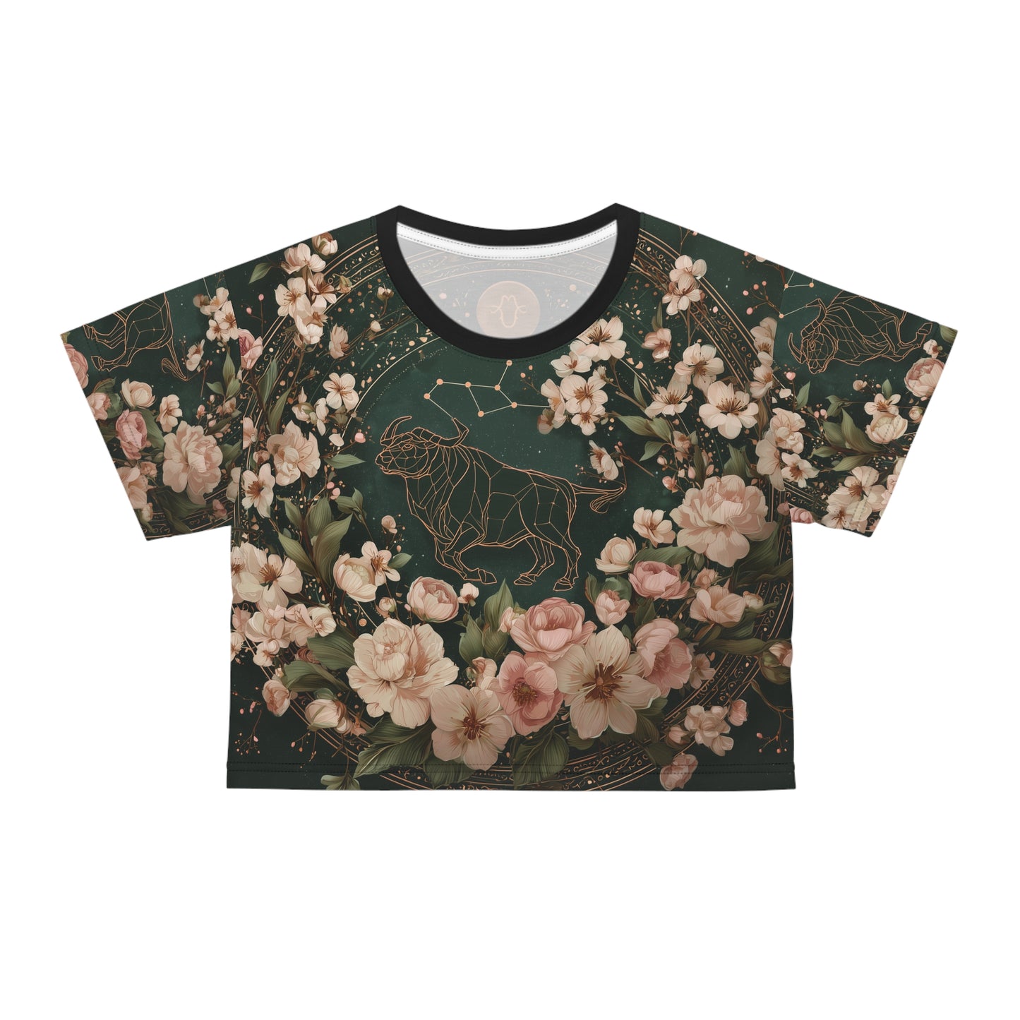 Floral Panther Crop Tee, Botanical Graphic Shirt, Trendy Summer Top, Women's Fashion Tee, Gift for Her, Casual Outfit