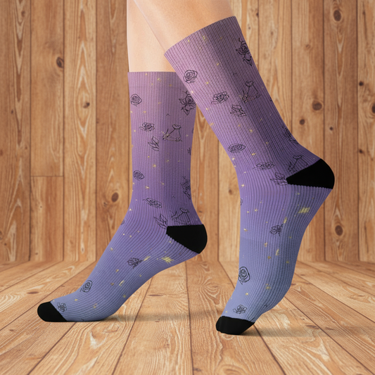 Whimsical Gradient Pattern Socks - Cozy, Fun, Colorful Accessories for Everyday, Gifts, Fashion Statement, Relaxation