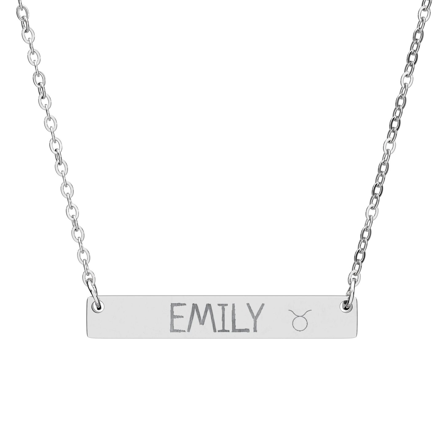 Necklace (Engraving) - Personalized Name and Zodiac Gift Engraved