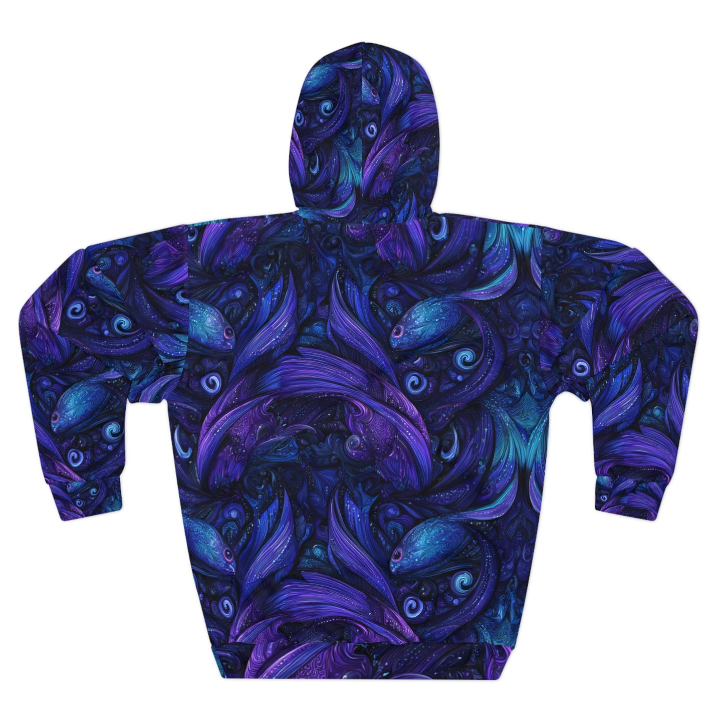 Water Element Pisces Hoodie | ♓ Abstract Fish | Psychedelic AOP Pullover