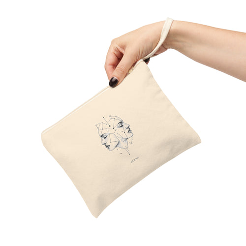 Gemini Zodiac Accessory Pouch - Ideal for Astrology Lovers, Makeup Bag, Organizer, Gift for Birthdays, Celestial Decor