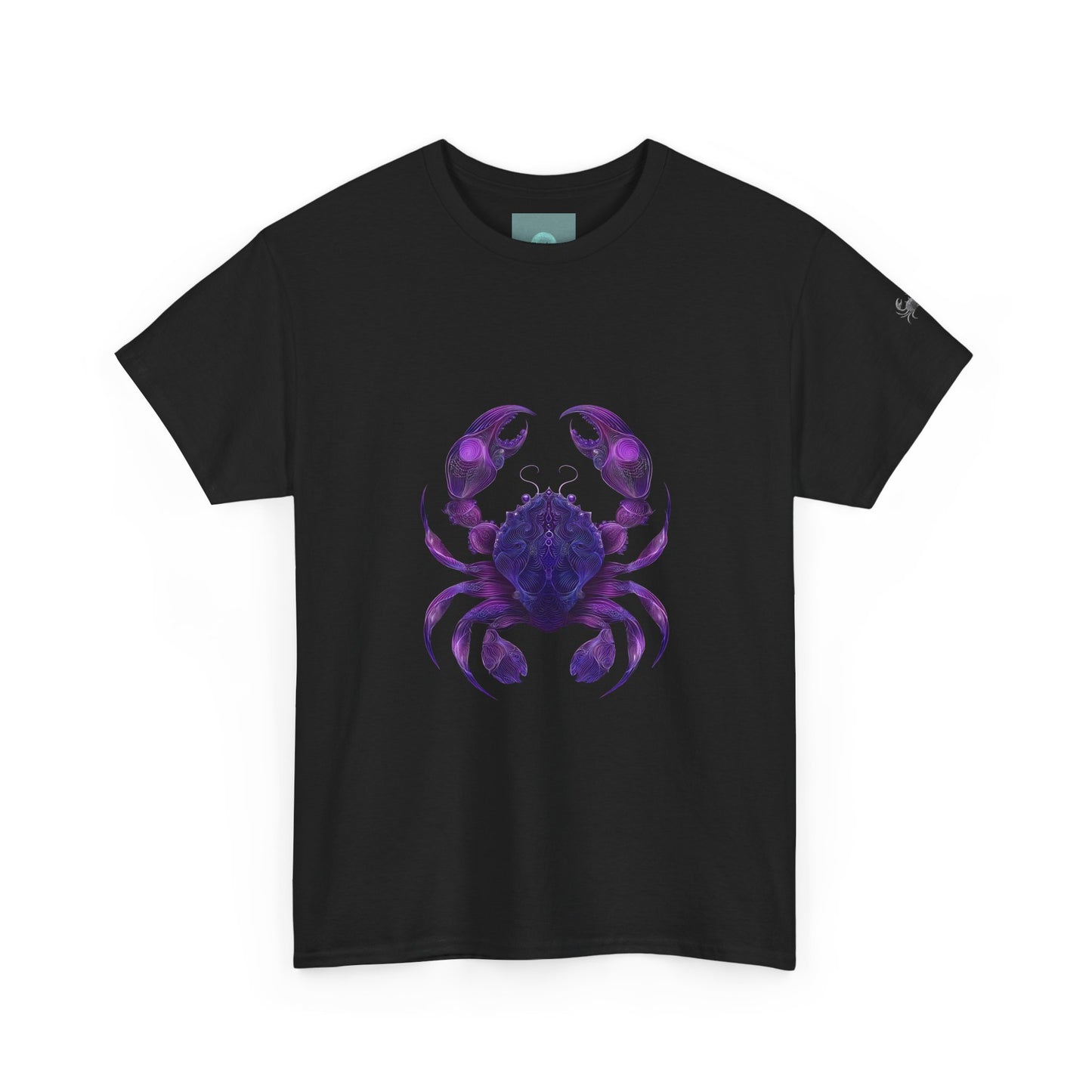 Cosmic Crab Unisex Heavy Cotton Tee - Perfect for Astrology Lovers, Comfortable Casual Wear, Gift for Birthdays and Holidays