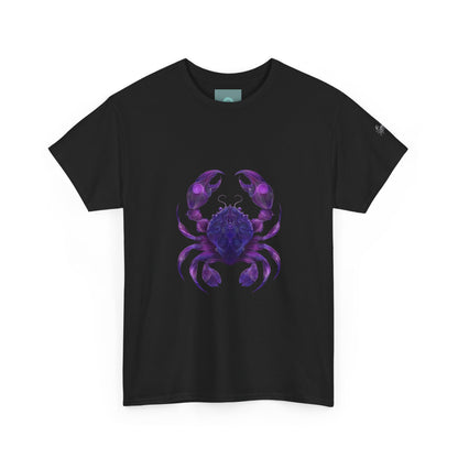 Cosmic Crab Unisex Heavy Cotton Tee - Perfect for Astrology Lovers, Comfortable Casual Wear, Gift for Birthdays and Holidays