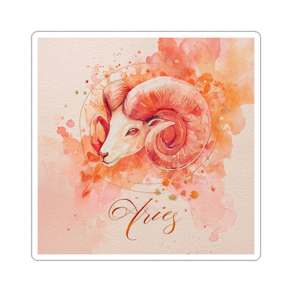 Aries Zodiac Kiss-Cut Stickers - Astrology Art, Planner Decor, Gift for Her, Birthday, Journal Stickers, Aesthetic Stickers