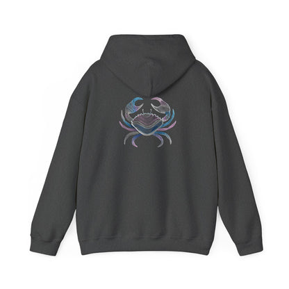 Water Element Cancer Unisex Hoodie | ♋ Cozy Crab | Psychedelic Zodiac Sweatshirt