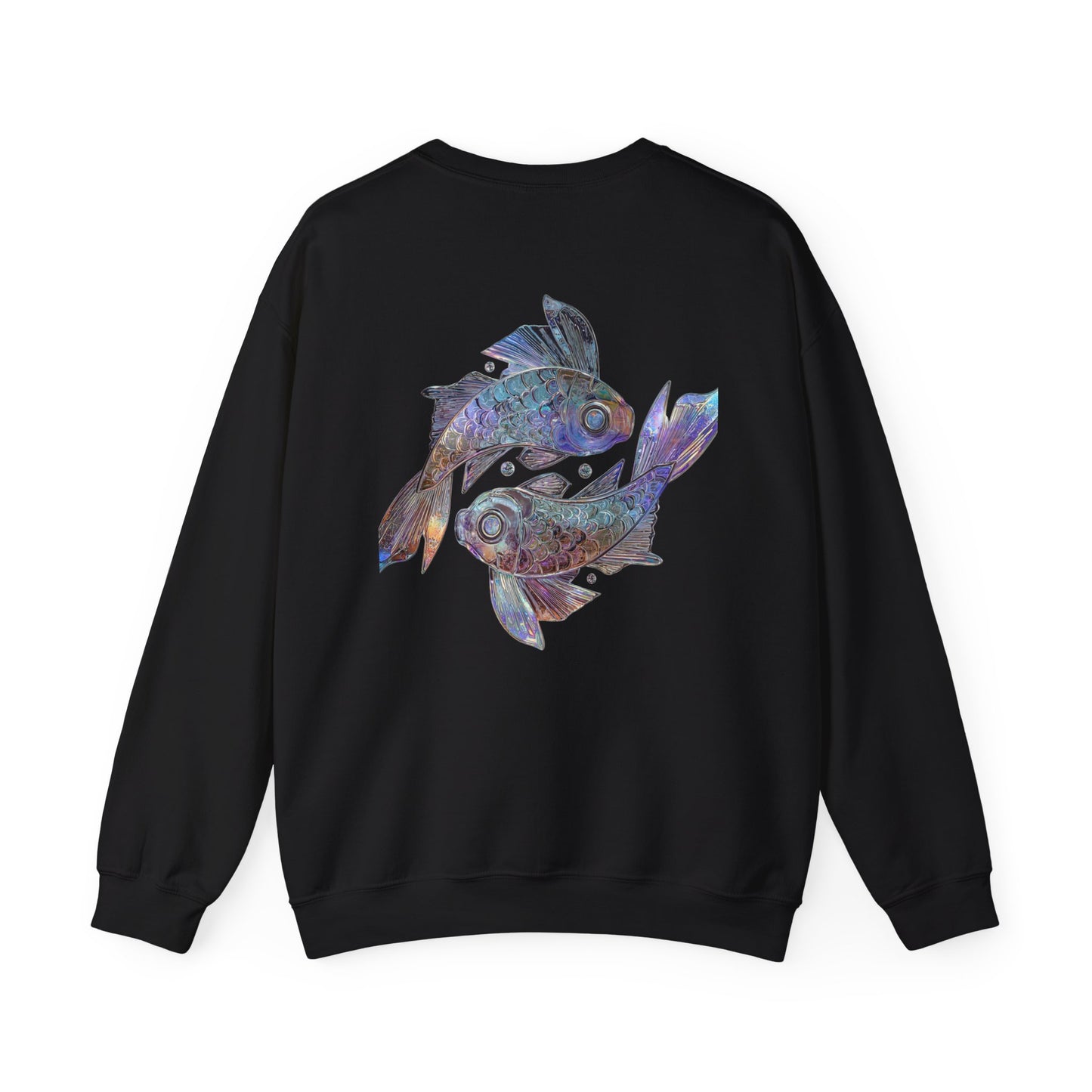 Water Element Pisces Crewneck Sweatshirt | ♓ Mystical Fish | Psychedelic Zodiac Apparel