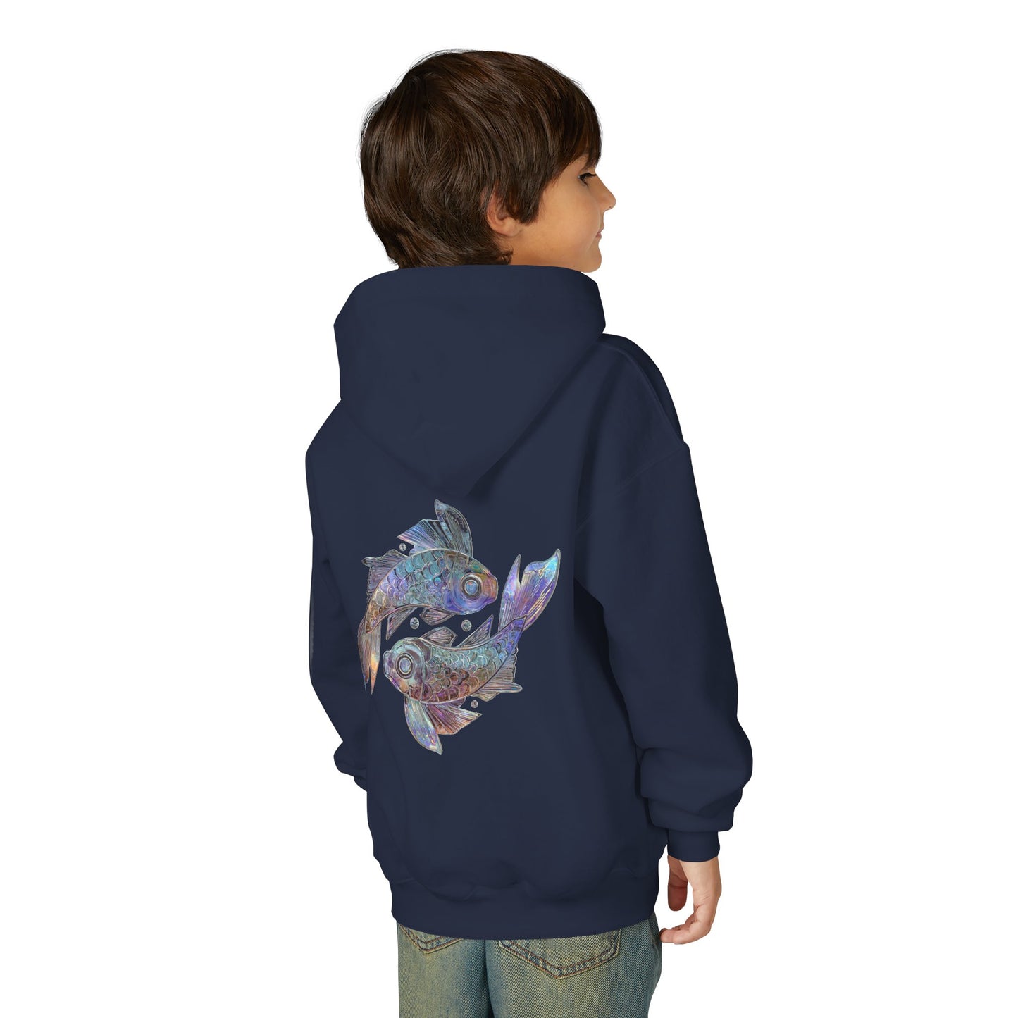 Water Element Pisces Hooded Sweatshirt | ♓ Mystical Fish | Psychedelic Zodiac Hoodie