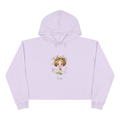 Floral Femme Crop Hoodie: Cozy Sweatshirt for Women, Casual Outfits, Gift for Her, Fall Fashion, Stylish Layering