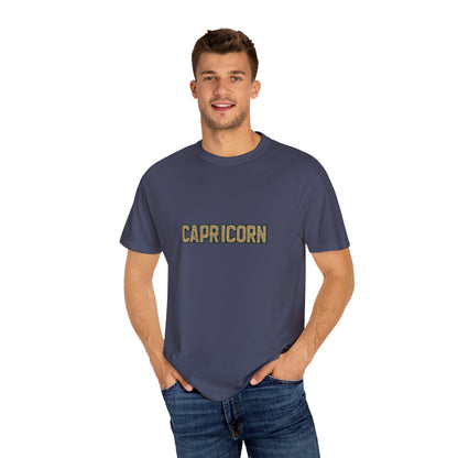 Capricorn Garment-Dyed T-Shirt, Zodiac Sign Tee, Astrology Gift, Unisex Shirt, Birthday Gift, Casual Wear