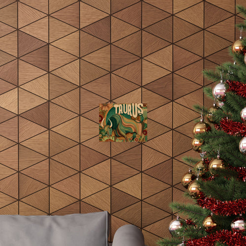 Matte Taurus Poster, Astrology Wall Art, Zodiac Decor, Cow Artwork, Gift for Taurus, Home Decoration