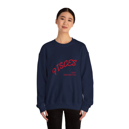 Water Element Pisces Crewneck Sweatshirt | ♓ Mystical Fish | Psychedelic Zodiac Apparel