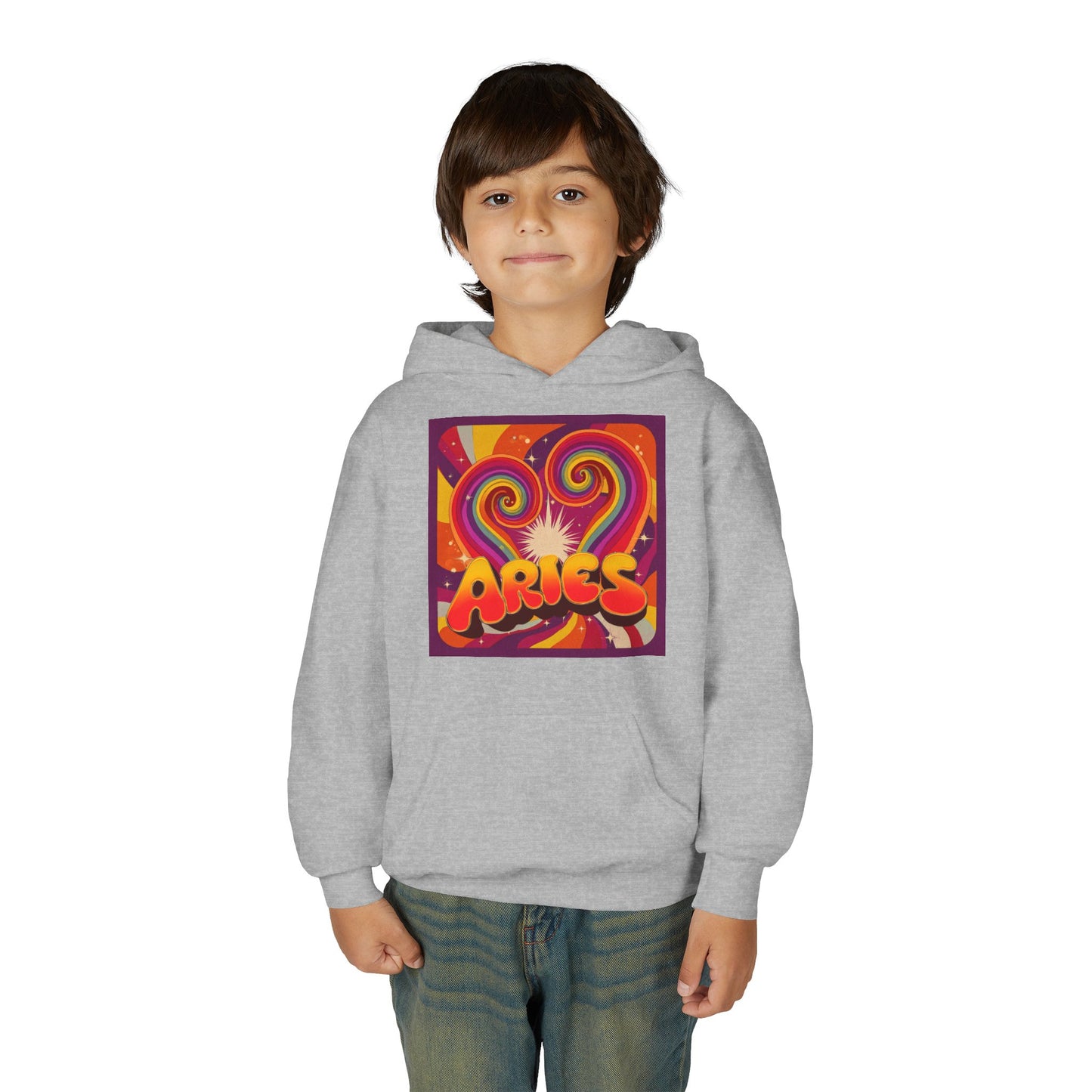 Aries Zodiac Hoodie, Youth Astrology Sweatshirt, Celestial Gift, Horoscope Apparel, Astrology Clothing, Birthday Gift for Aries