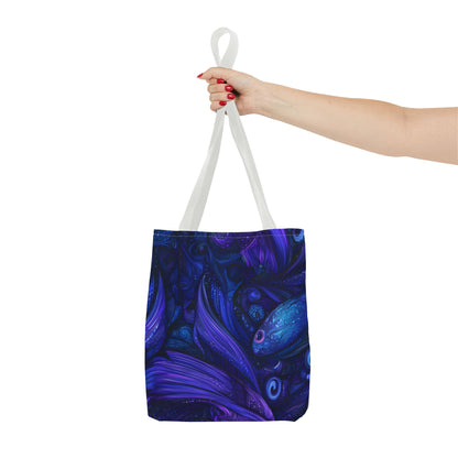 Mystical Fish Tote Bag, Bohemian Shoulder Bag, Eco-Friendly Shopping Bag, Art Lover Gift, Beach Bag, Colorful AOP Bag