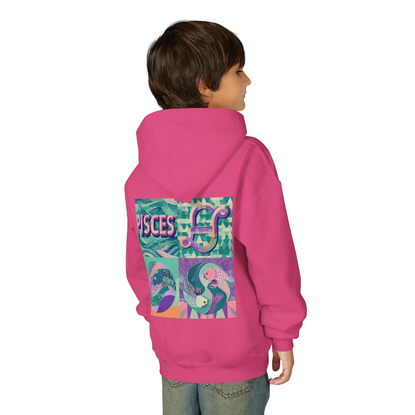 Pisces Youth Hoodie, Trendy Zodiac Sweatshirt for Teens, Astrological Gift, Astrology Lover Apparel, Perfect for Birthdays and Celebrations
