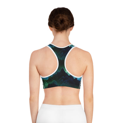 Earth Element Capricorn Sports Bra | ♑ Mountain Wave | Psychedelic Activewear
