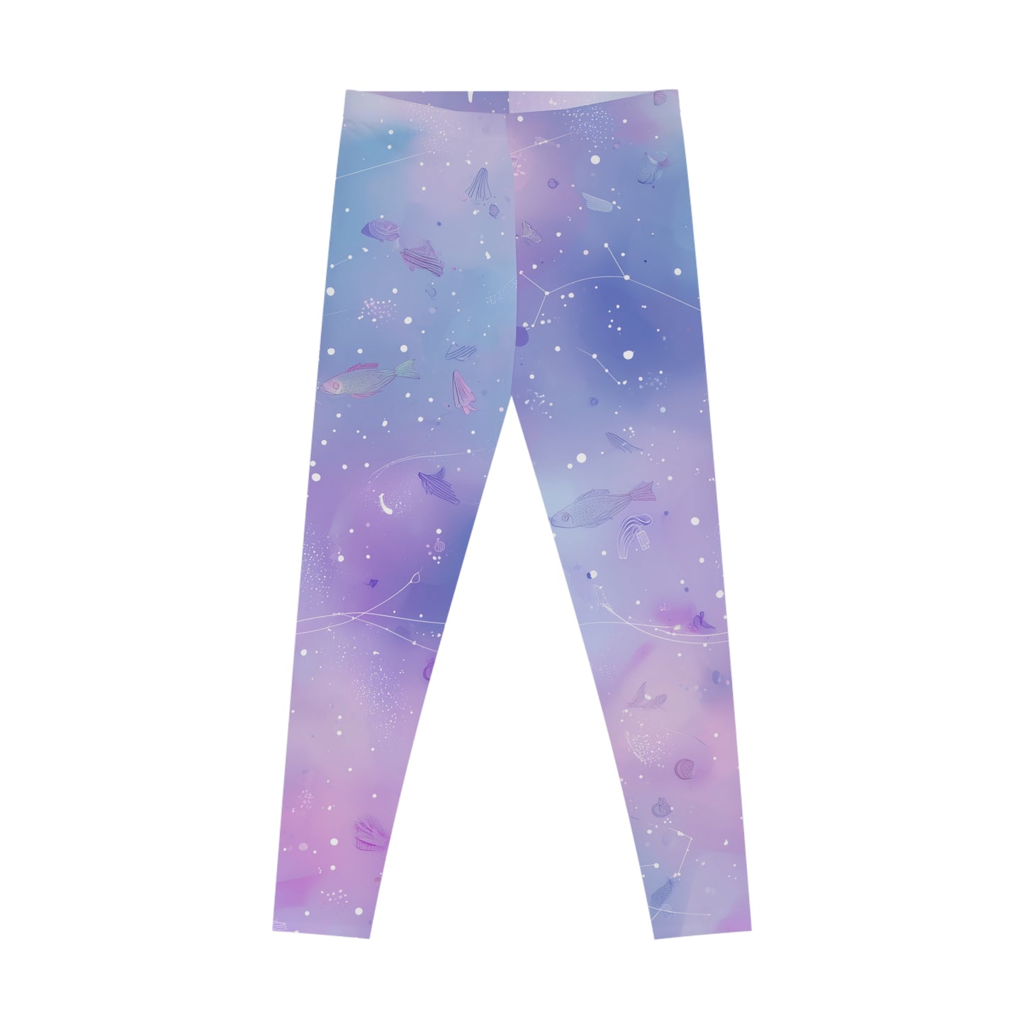 Cosmic Dream Stretchy Leggings, Workout Leggings, Yoga Pants, Galaxy Print Tights, Comfortable Athleisure Gear, Gift for Her