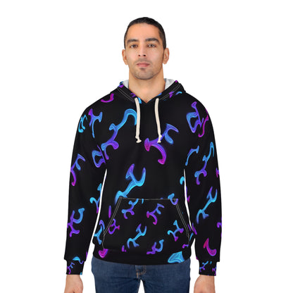 Air Element Aquarius Hoodie | ♒ Vibrant Abstract | Psychedelic AOP Pullover