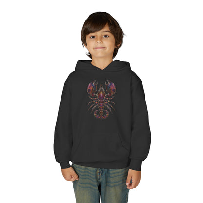 Water Element Scorpio Youth Hoodie | ♏ Mystical Scorpion | Psychedelic Zodiac Sweatshirt
