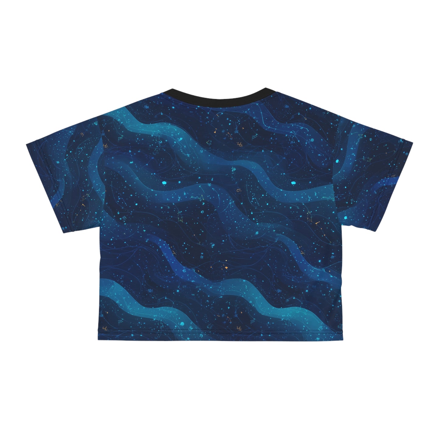 Cosmic Waves Crop Tee | Dreamy Casual Top, Galaxy Print Tee, Everyday Wear, Summer Vibes, Festival Fashion