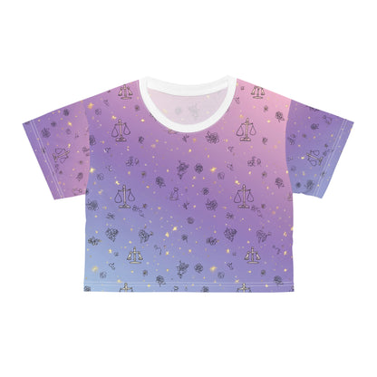 Astrological Crop Tee, Zodiac Crop Top, Astrology Shirt, Celestial Graphic Tee, Horoscope Apparel, Gifts for Astrology Lovers