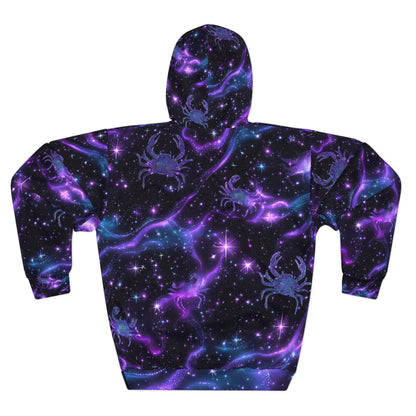Water Element Cancer Hoodie | ♋ Cosmic Crab | Psychedelic Galaxy Pullover