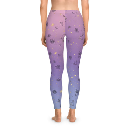 Chic Floral Leggings, Stretchy Workout Pants, Travel Wear, Yoga Leggings, Casual Style, Gifts for Her