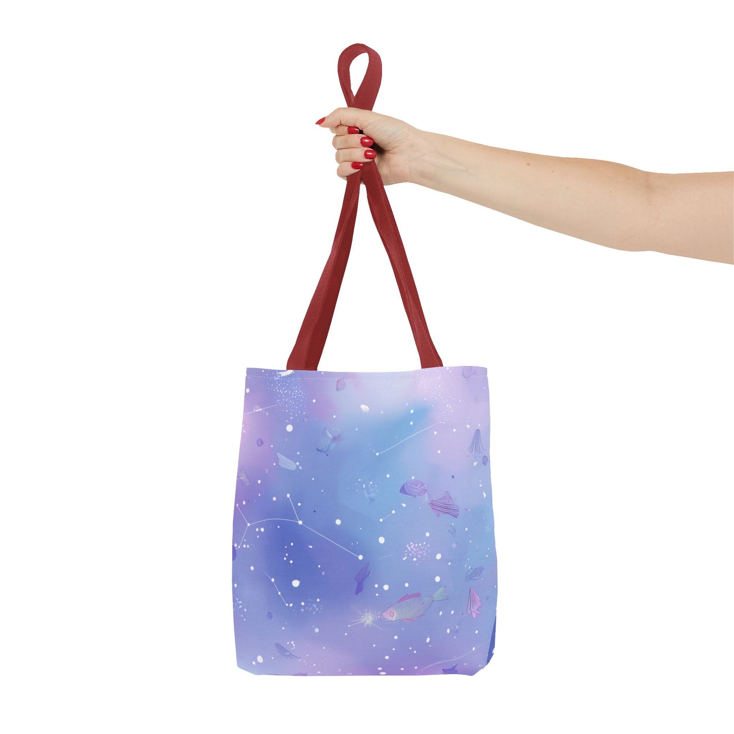 Celestial Tote Bag, Starry Sky Canvas Bag, Colorful Reusable Shopping Tote, Gift for Astronomers, Trendy Eco-Friendly Tote