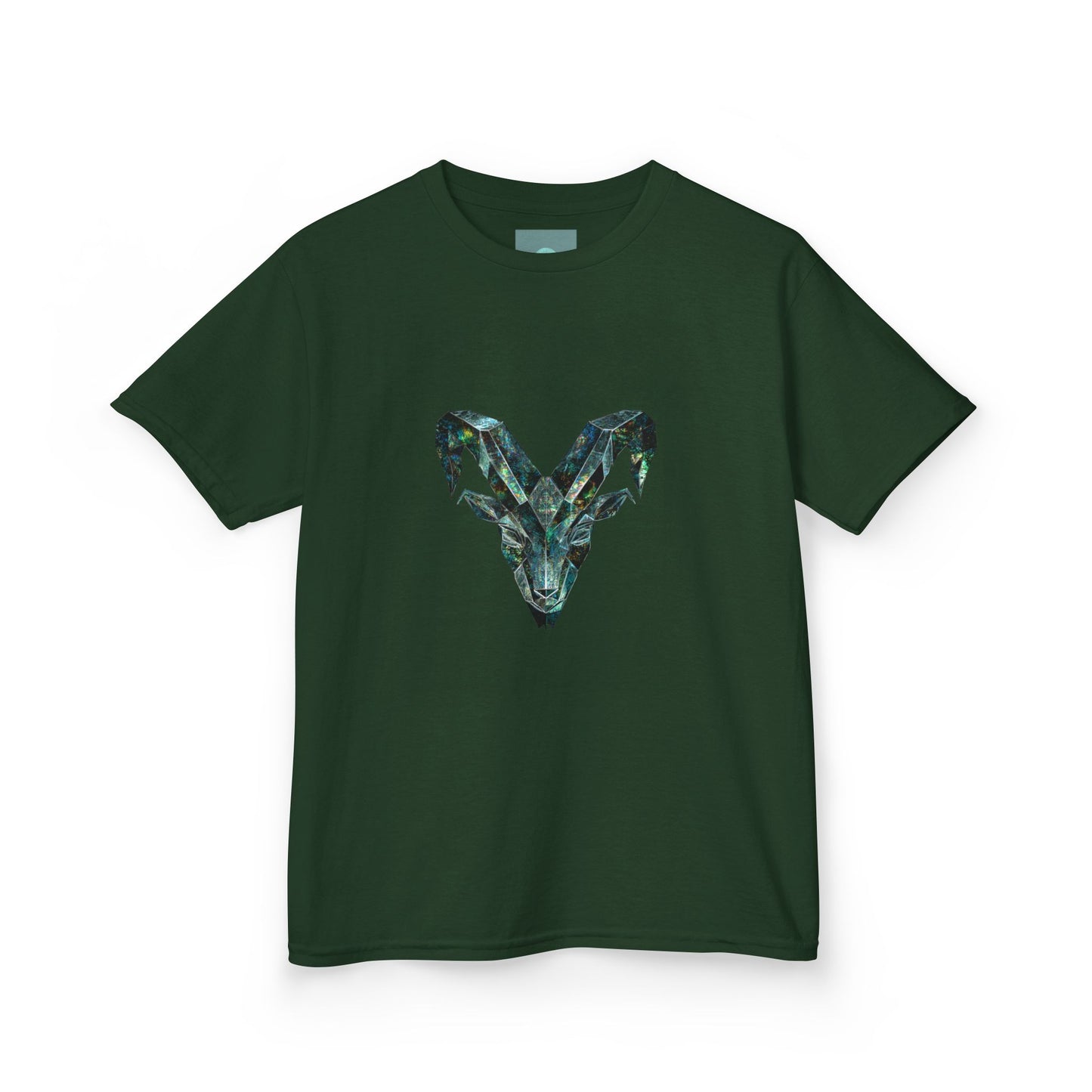 Geometric Ram Kids Tee - Stylish Cotton Shirt for Boys & Girls, Perfect for Birthdays, Casual Wear, Nature Lovers, Unique Gift Idea