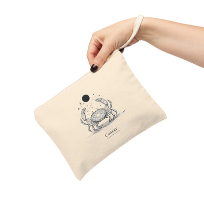Cancer Zodiac Crab Zipper Pouch | Astrological Gift, Astrology Accessories, Zodiac Pouch, Birthday Gift, Unique Makeup Bag