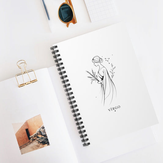 Virgo Spiral Notebook - Captivating Gift for Astrology Lovers, Journaling, School Supplies, Note-taking, Inspirational Decor