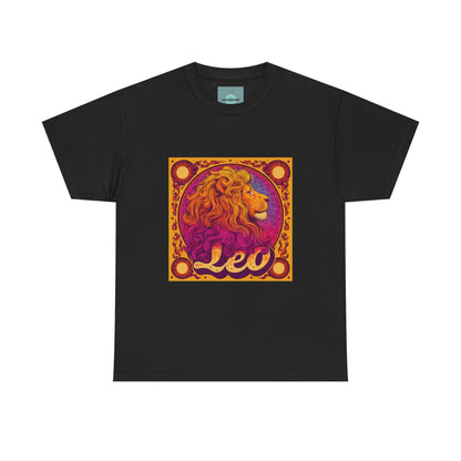 Leo Zodiac Tee - Unisex Heavy Cotton Tee, Astrology Shirt, Horoscope Gift, Leo Birthday Celebration, Casual Everyday Wear