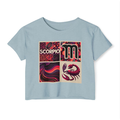 Scorpio Festival Crop Top | Astrology Tee, Women's Crop Top, Zodiac Apparel, Summer Top, Bohemian Style