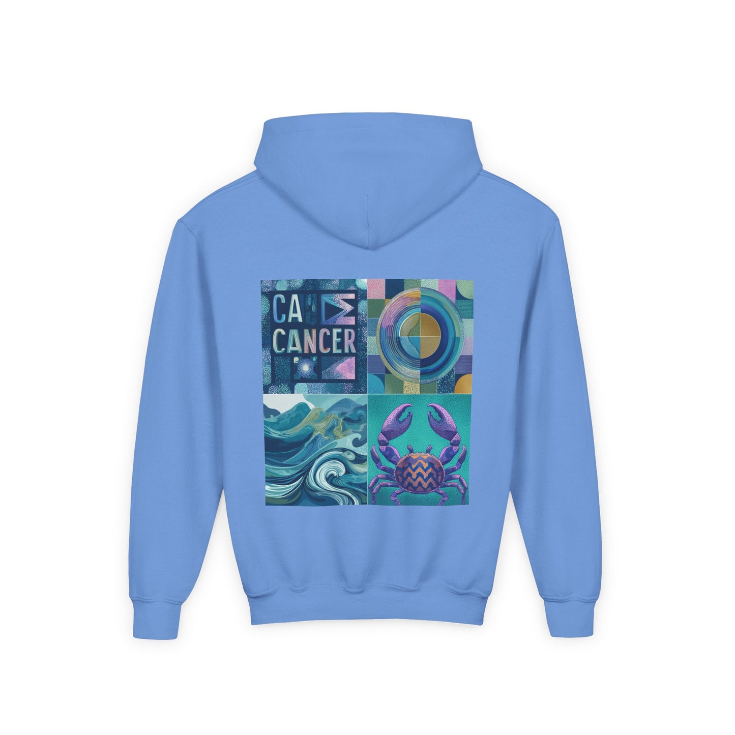 Cancer Zodiac Hoodie for Youth, Astrology Gift, Cool Sweatshirt for Teens, Astrology Apparel, Birthday Gifts, Zodiac Sign Sweatshirt