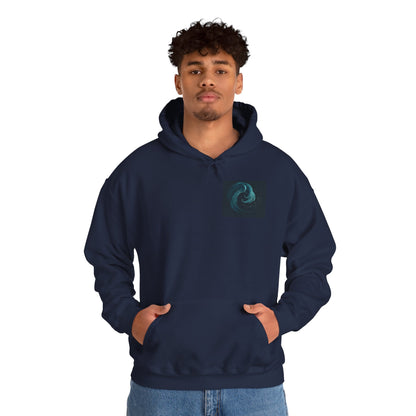 Ocean Swirl Hoodie | Unisex Heavy Blend Sweatshirt, Cozy Casual Wear, Beach Lover Gift, Graphic Hoodie, Trendy Fashion