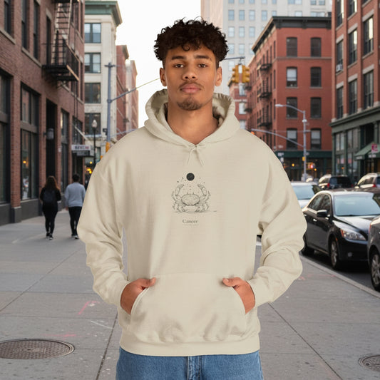 Cozy Crab Graphic Hoodie - Fun Gift for Beach Lovers, Casual Wear, Summer Vibes, Seafood Lover's Apparel, Cute Sweatshirt for Friends